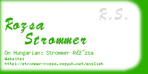 rozsa strommer business card